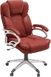 Workspace Contemporary Red Leatherette Executive Office Chair
