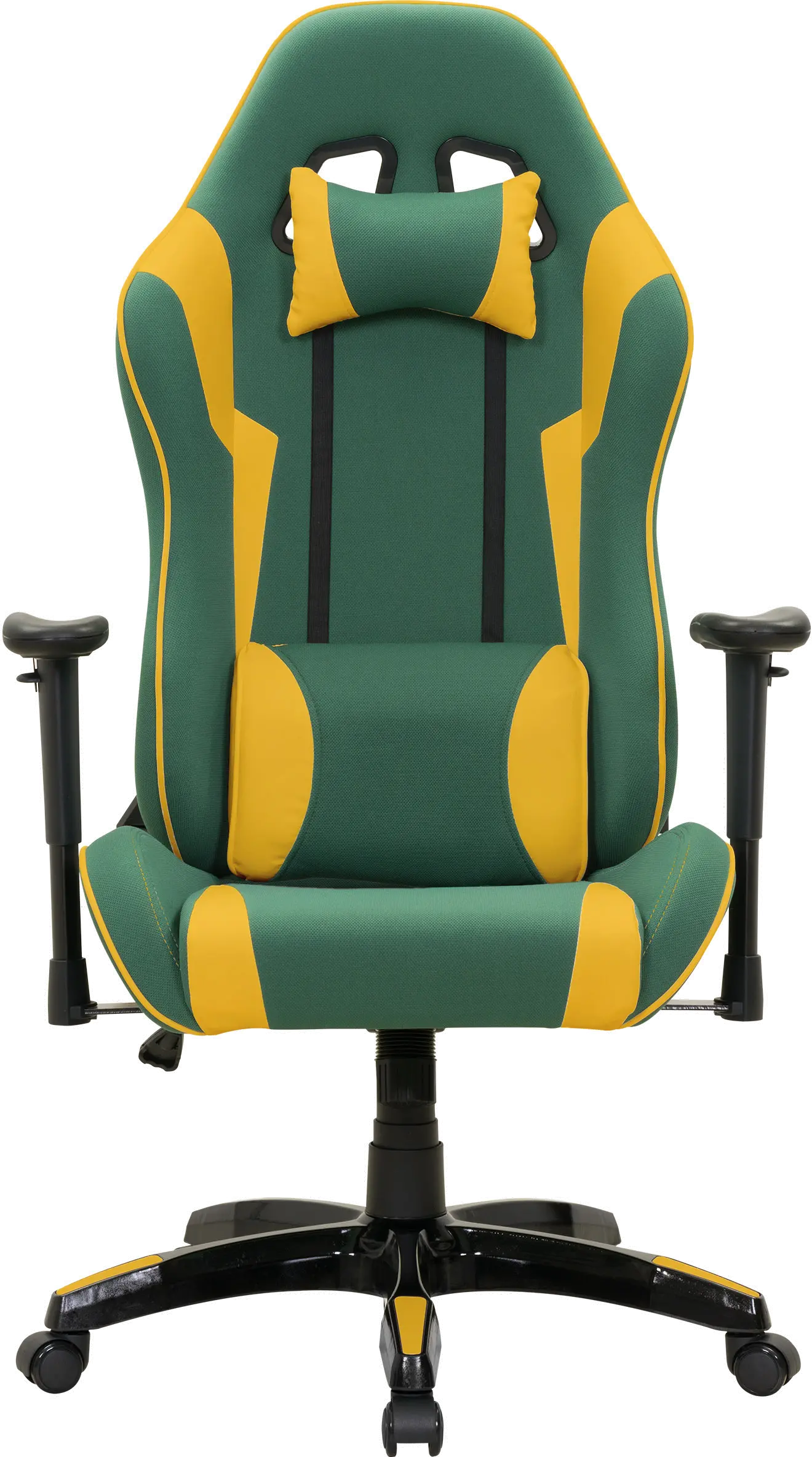 Workspace Contemporary Green and Yellow High Back Ergonomic Gaming Chair-2