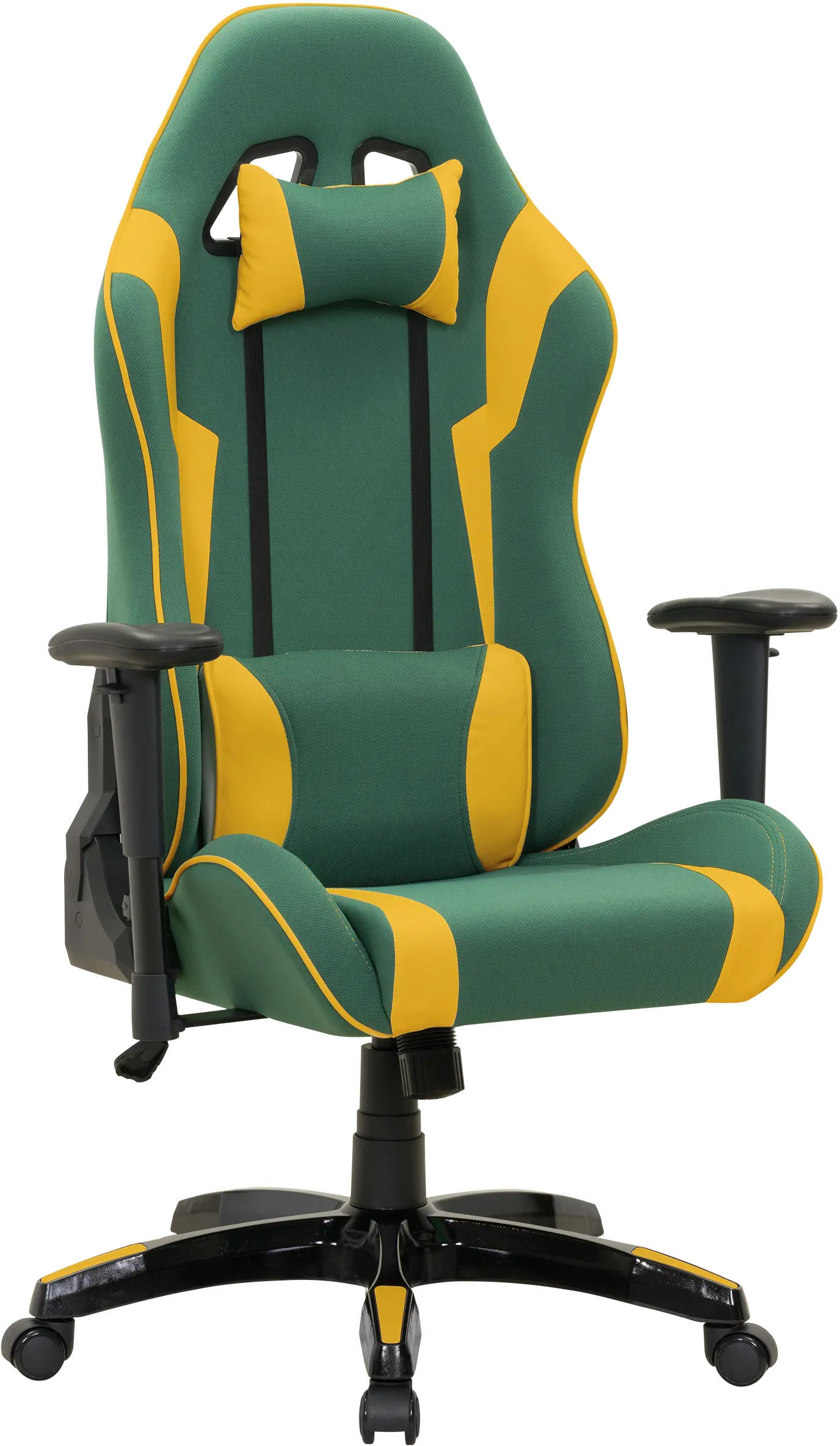 Workspace Contemporary Green and Yellow High Back Ergonomic Gaming Chair-3