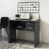 Kingston Contemporary Black Brown Two Drawer Desk