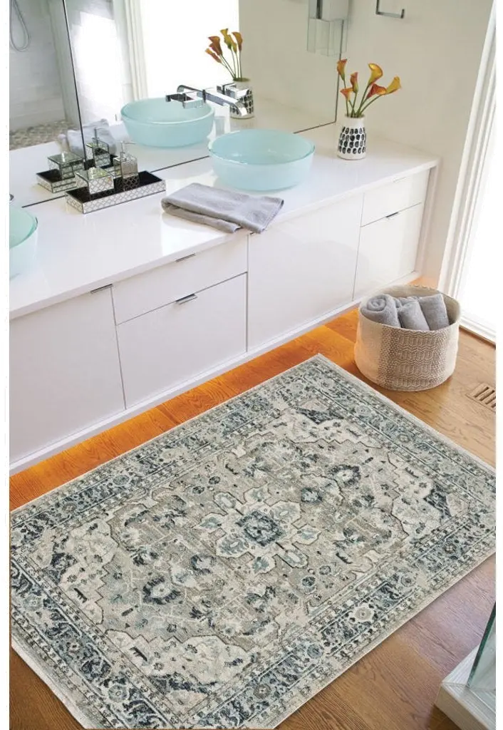 3921RS05010705340 Landis-Heriz 5 x 8 Mica Blue Area Rug-2