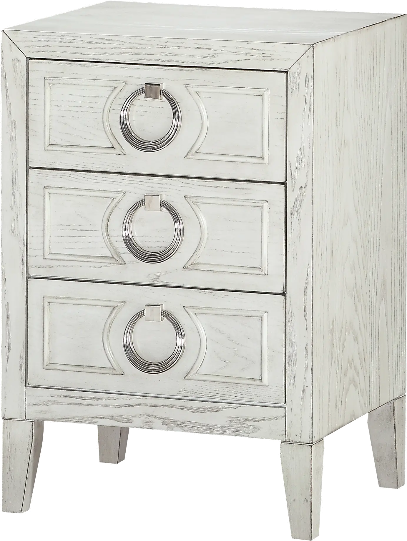Modern Eclectic White Nightstand-2
