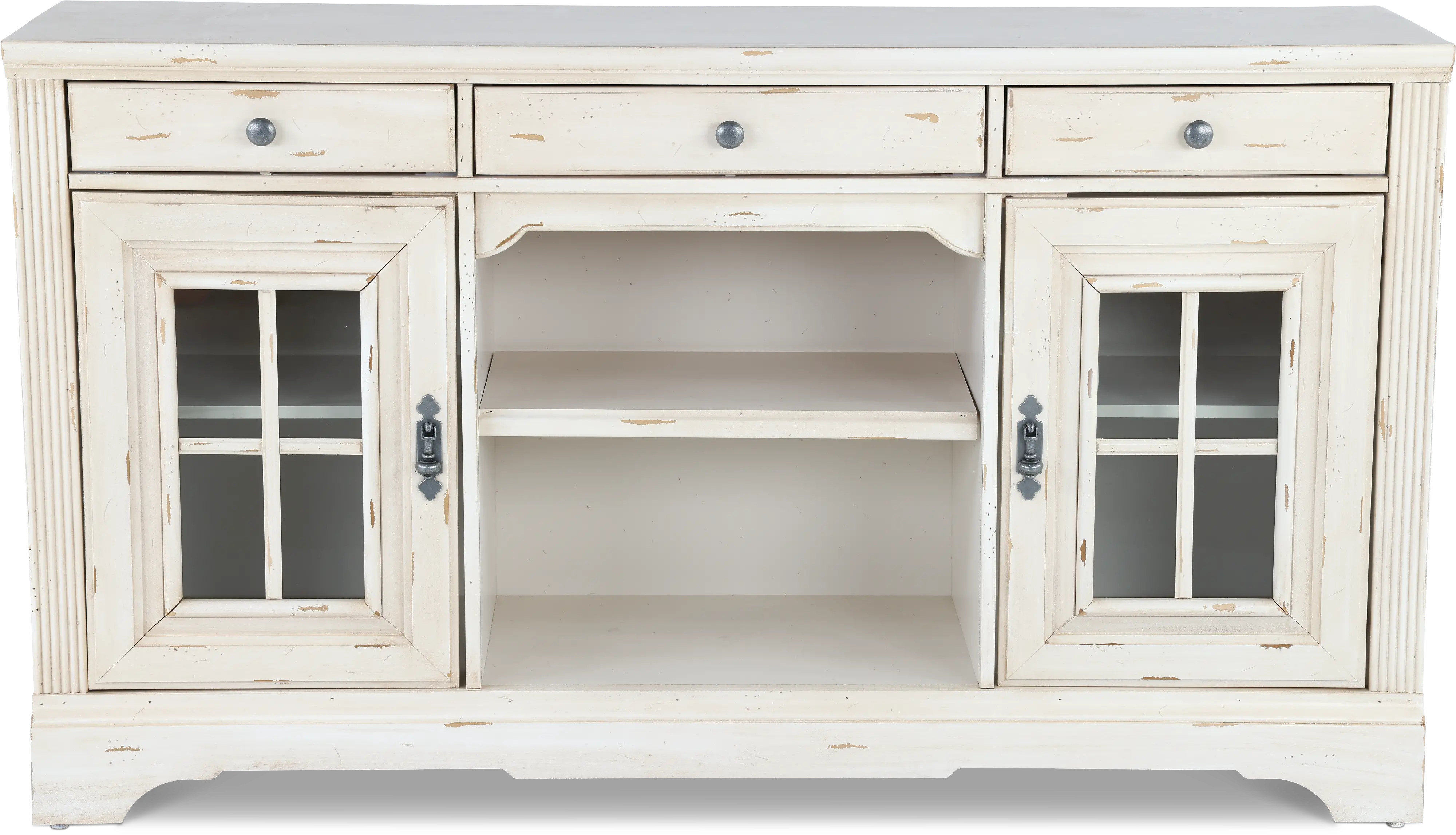 Mountain Breeze Maple White 64 TV Stand-1