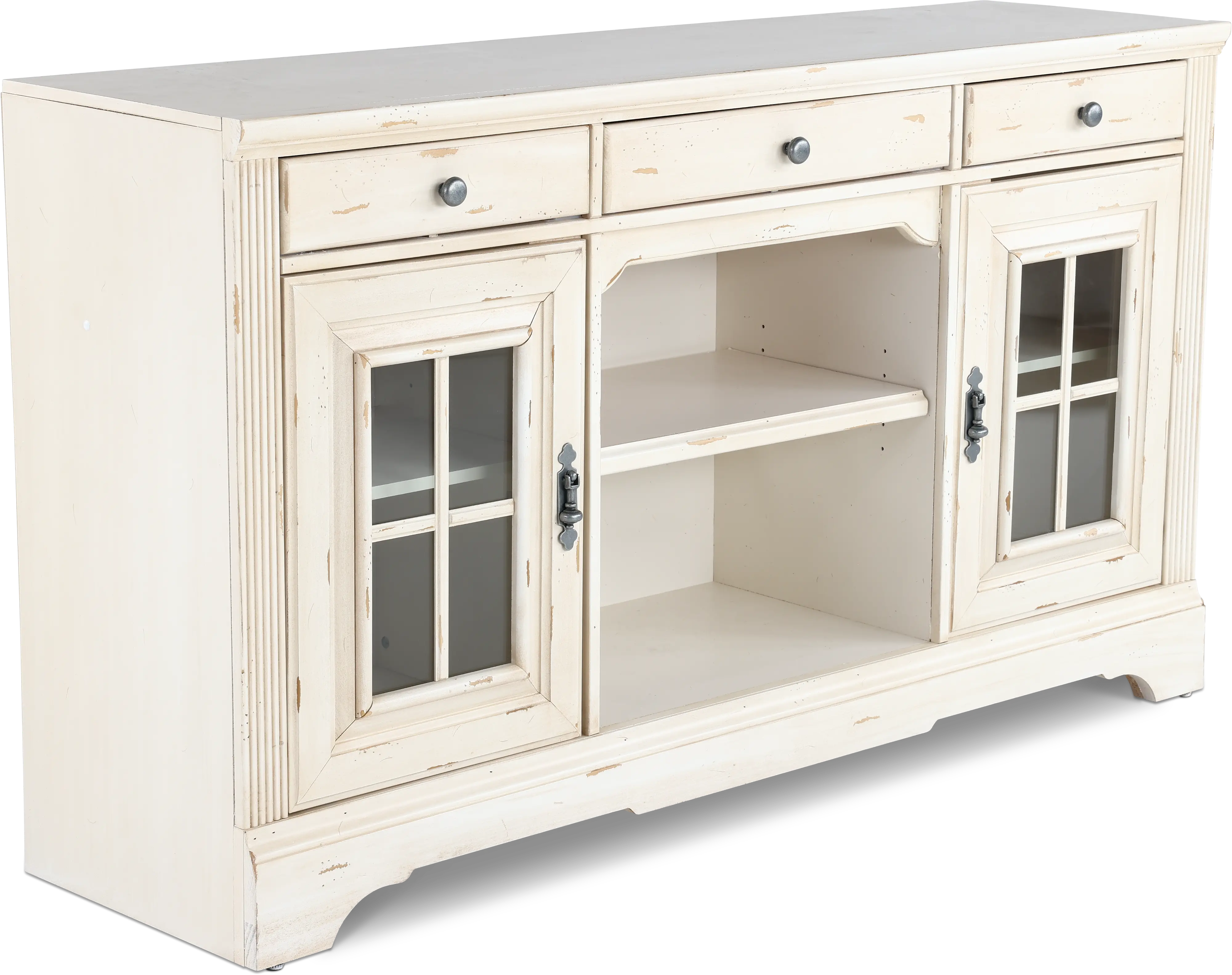 Mountain Breeze Maple White 64 TV Stand-3