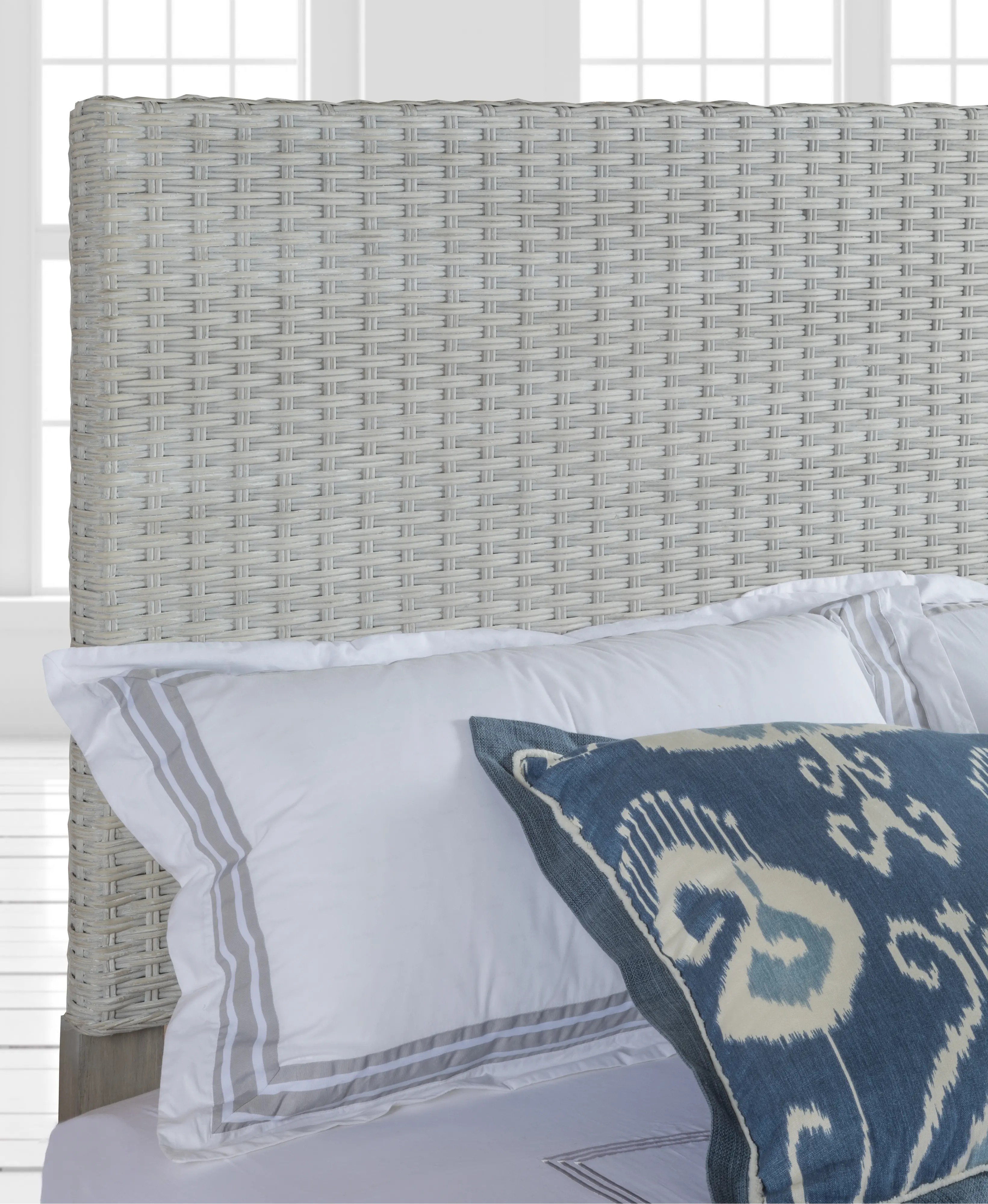 Panama Jack White Rattan King Headboard-2