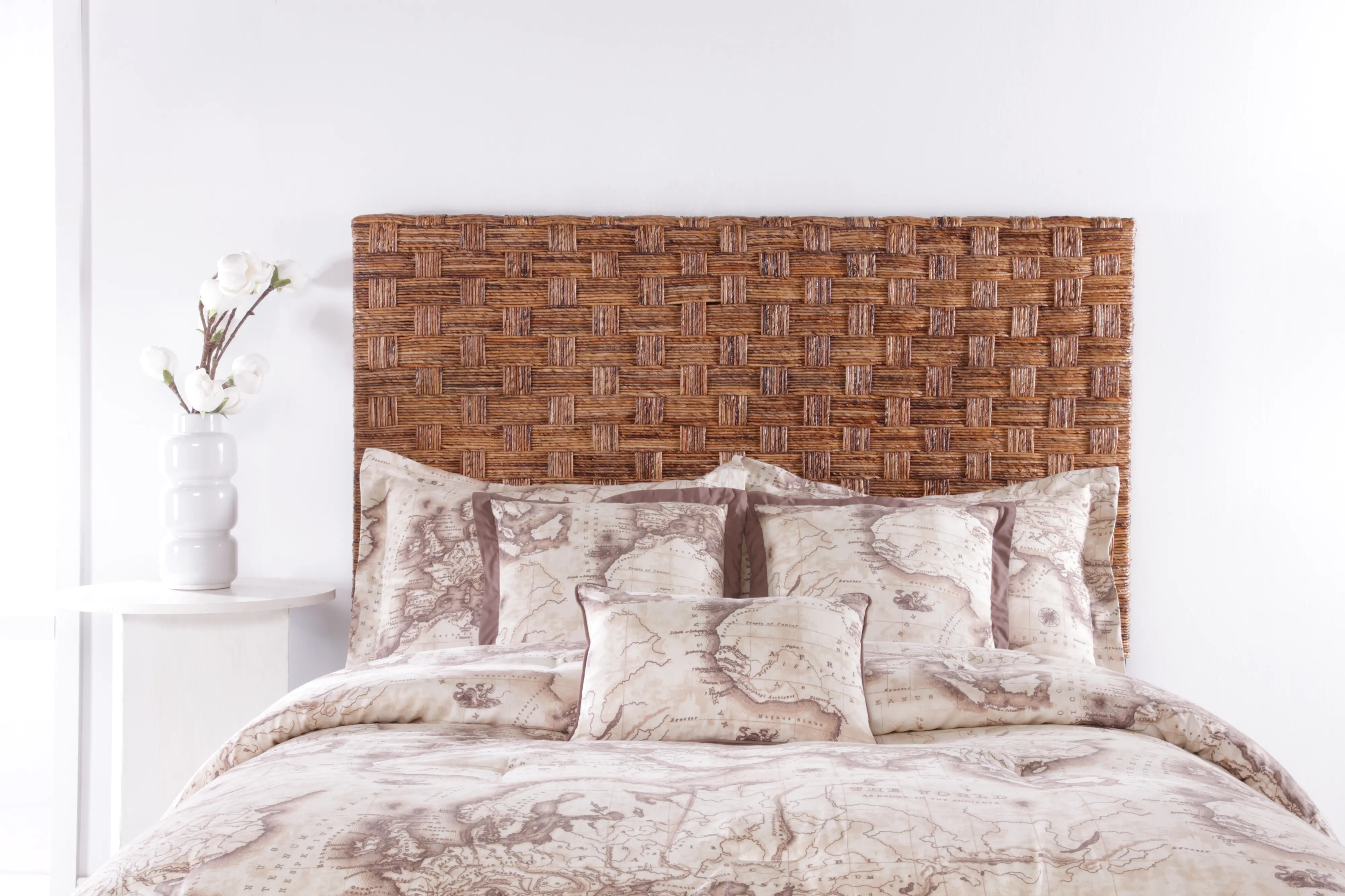 Panama Jack Coffee Brown Woven Twin Headboard-1
