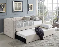 Trina Ivory Twin Daybed with Trundle