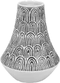 8.5 Vase with Cream Base and Brown Top
