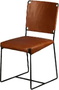Toluca Brown Leather Dining Chair