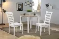 Prescott White and Wheat 3 Piece Dining Room Set