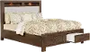 Clearance Moonlight Ridge Dark Oak King Storage Bed