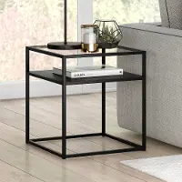 Ada Industrial Blackened Bronze Side Table