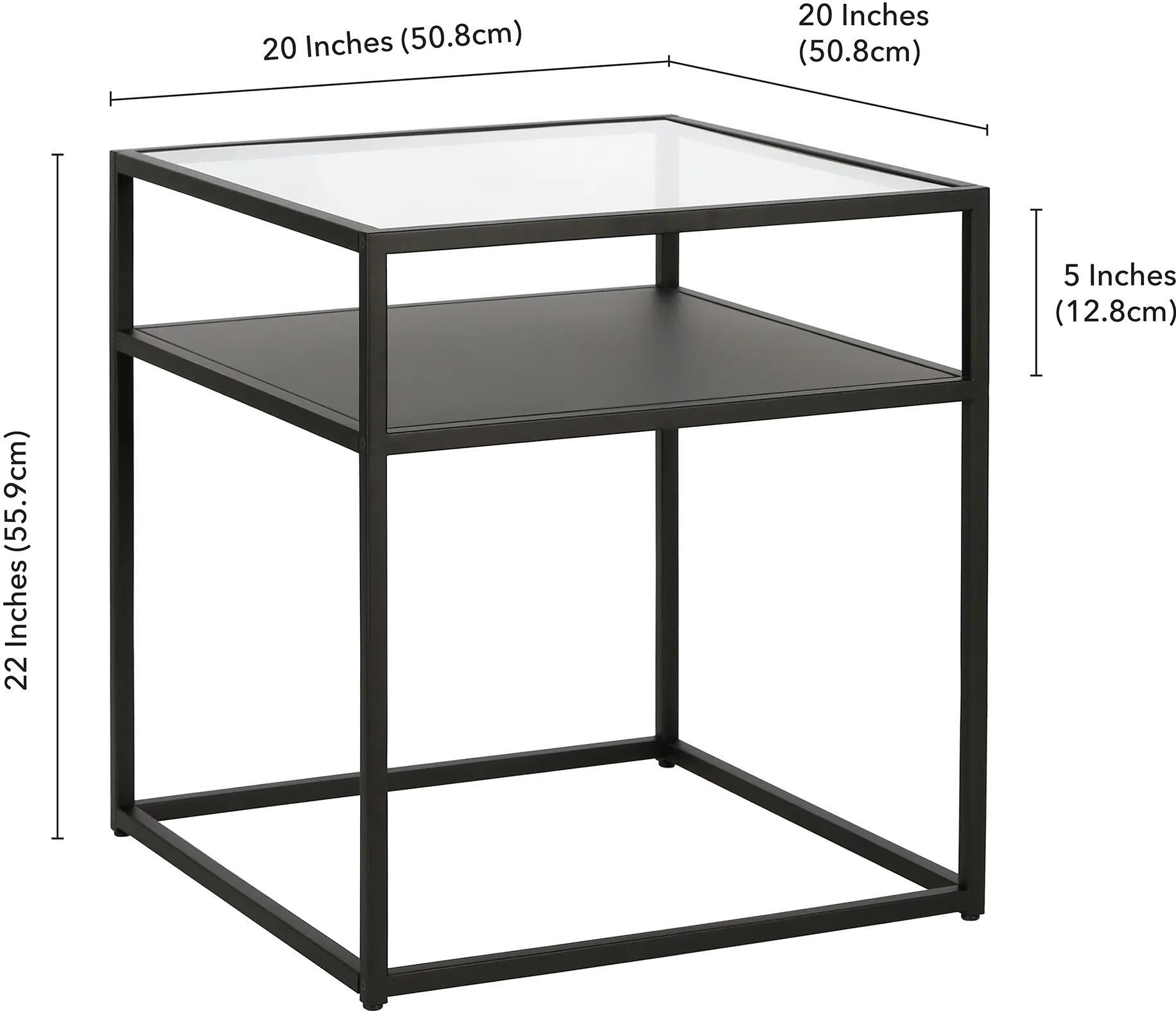 Ada Industrial Blackened Bronze Side Table-8