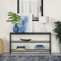 Alexis Modern 55 Inch Blackened Bronze Console Table