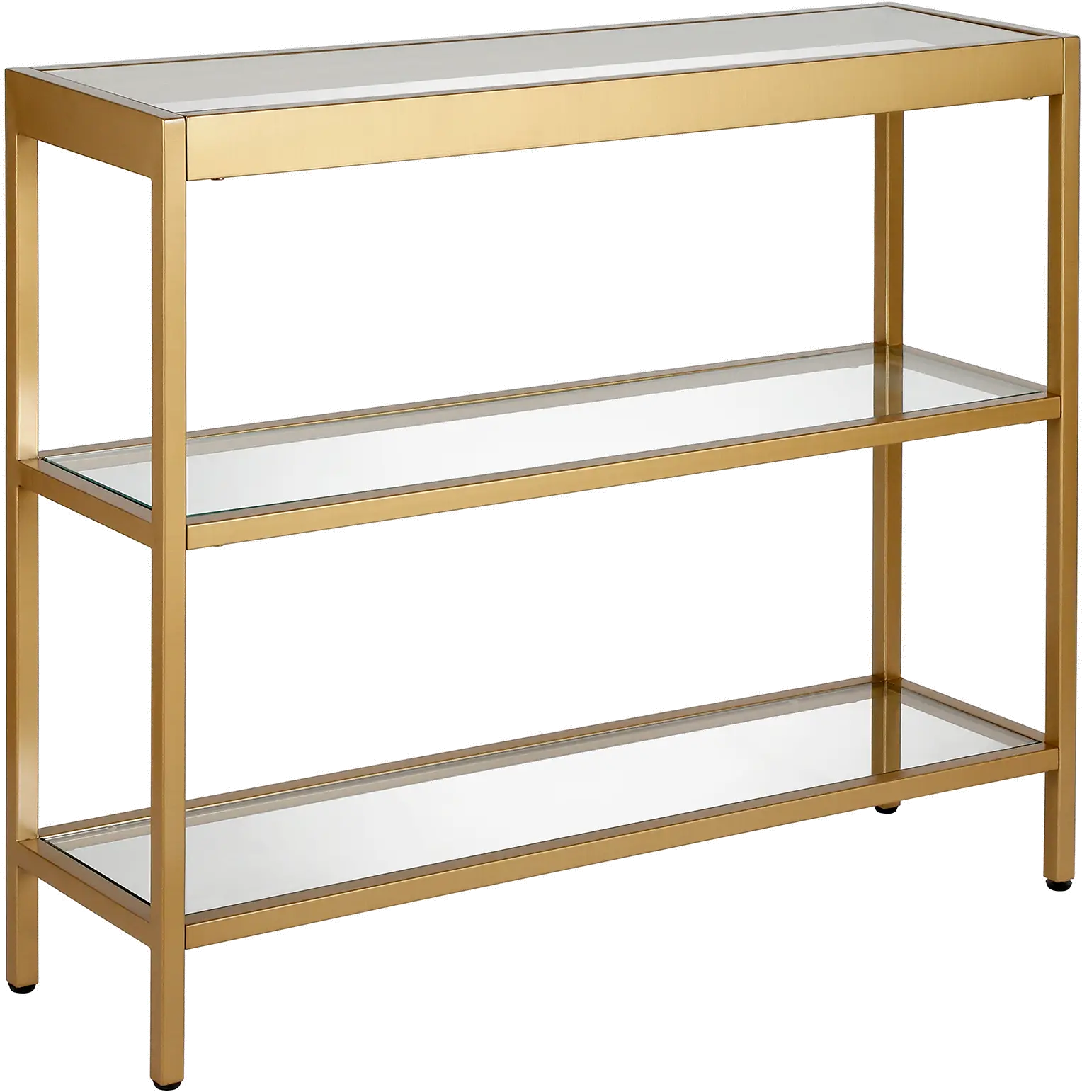 Alexis Modern 36 Inch Brass Console Table-4