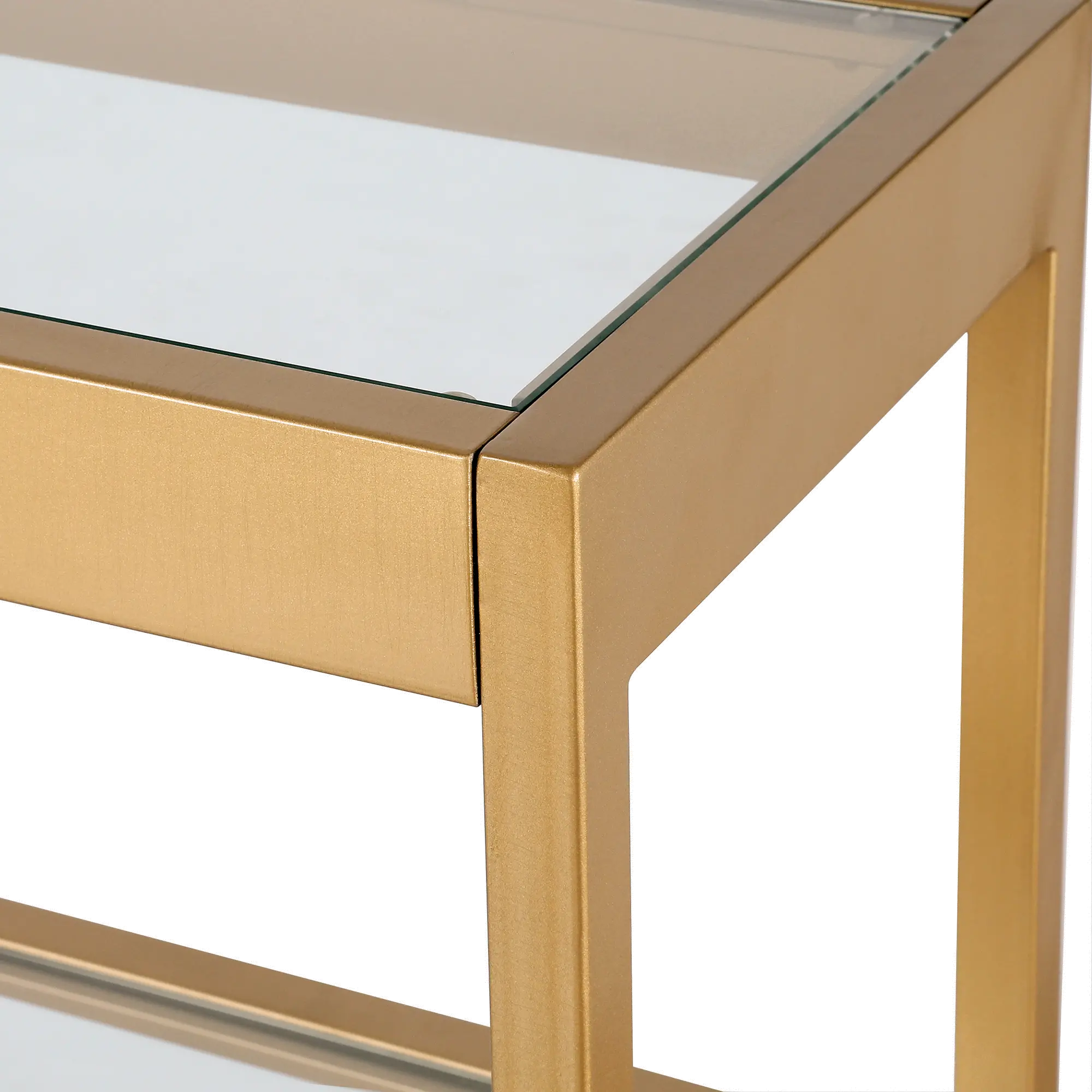 Alexis Modern 36 Inch Brass Console Table-6
