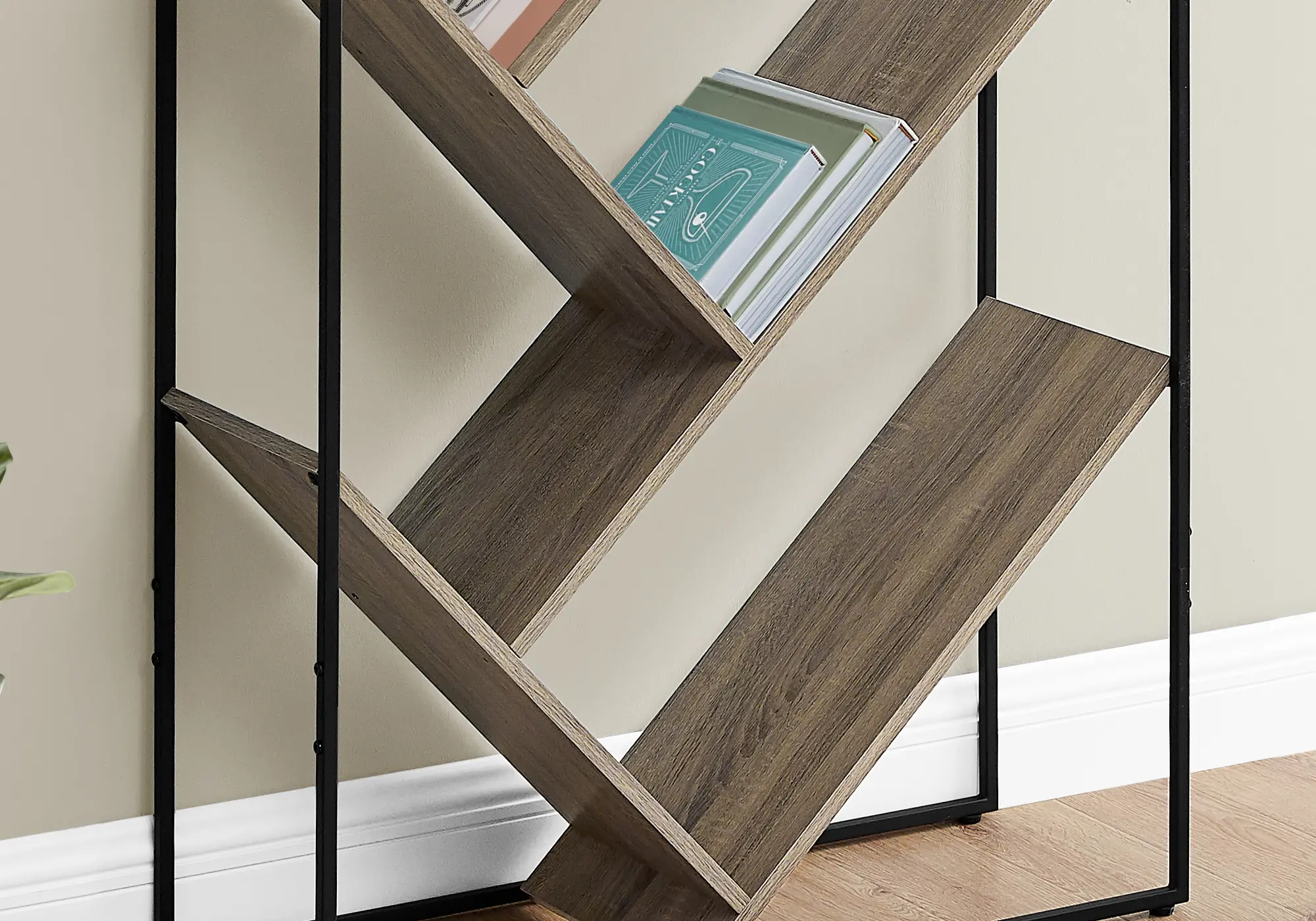 Cliff Contemporary 60 Taupe Bookcase-2