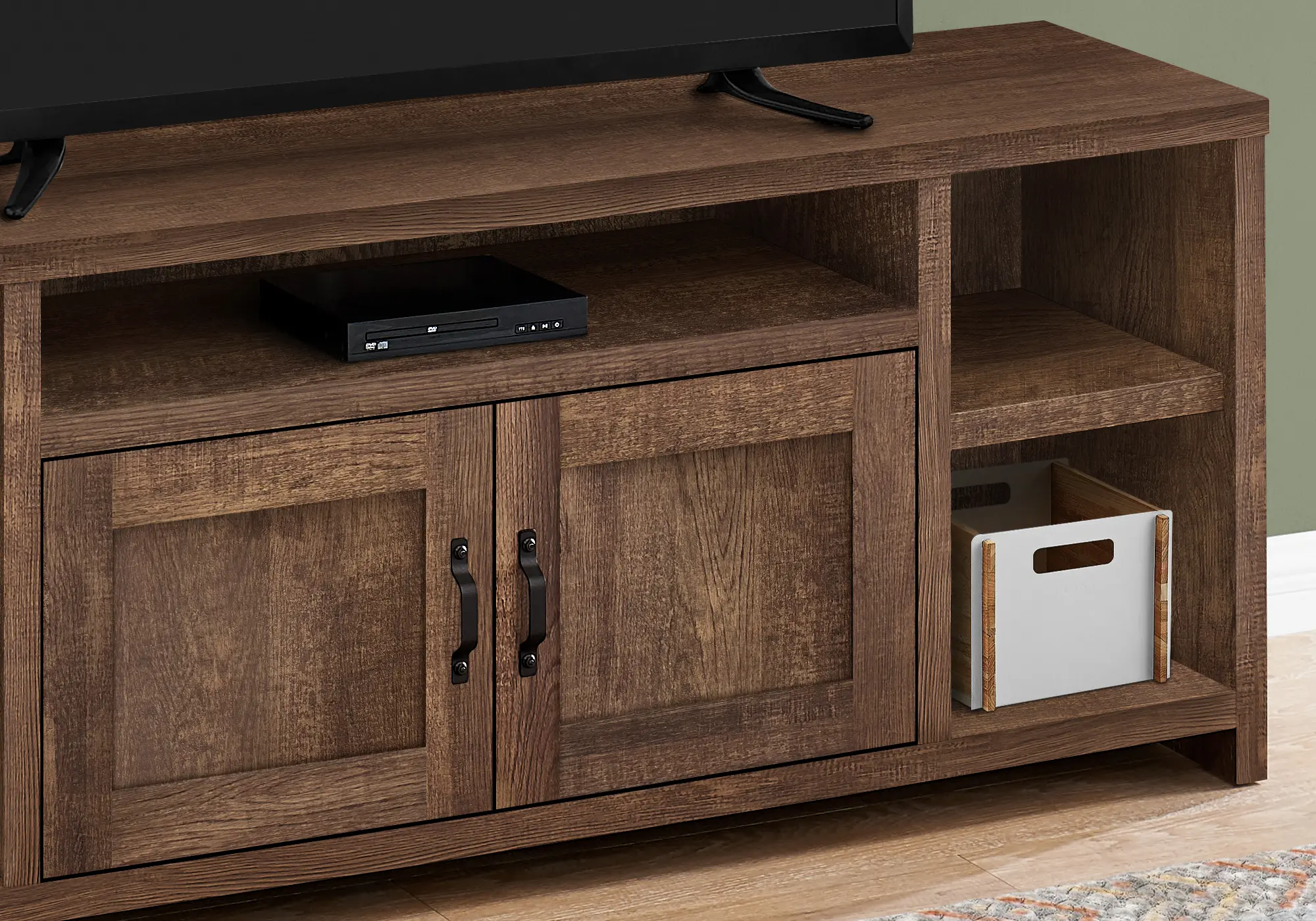 Farmhouse 60 Inch Brown Reclaimed Wood TV Stand-3