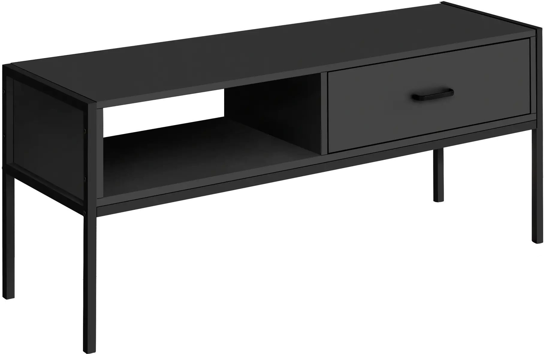 Industrial 48 Inch Black TV Stand-2