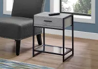 Industrial Grey One Drawer Accent Table