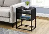 Industrial Black Two Shelf Accent Table