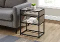 Industrial Taupe Two Shelf Accent Table