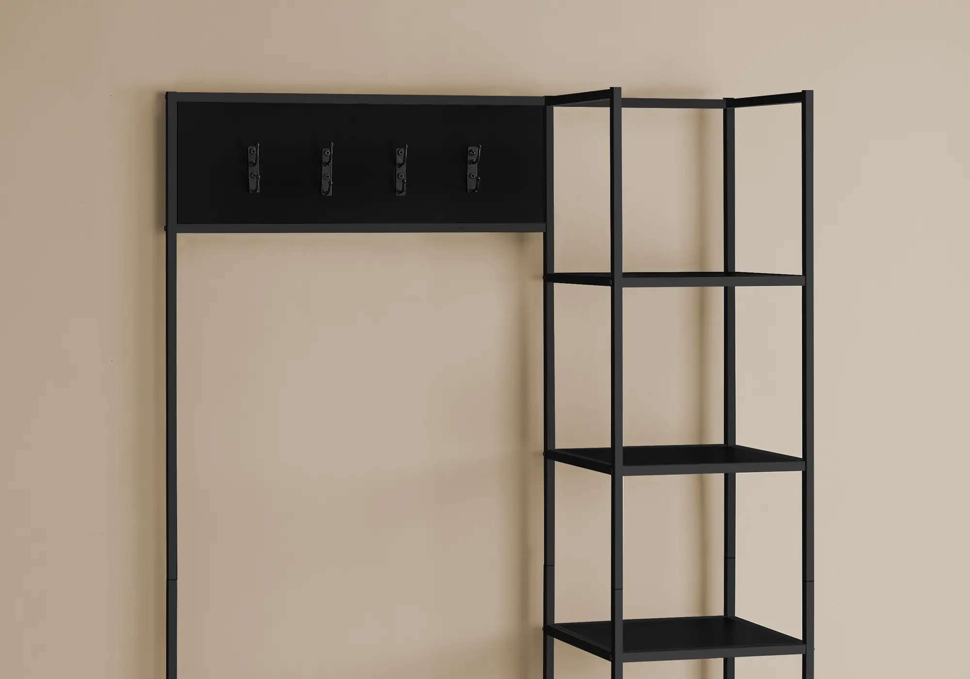 Leverage Industrial Black Hall Tree-2