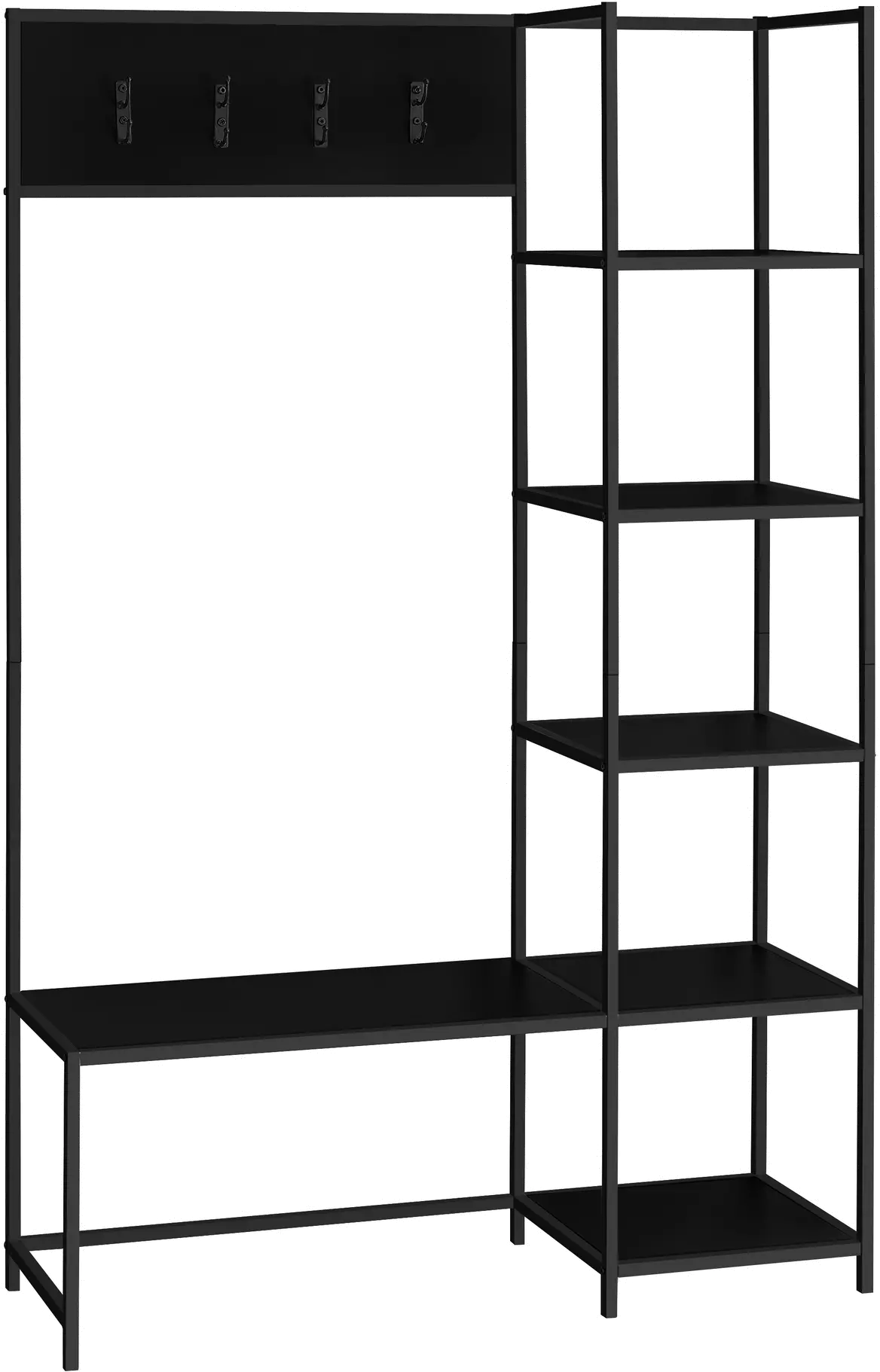 Leverage Industrial Black Hall Tree-3