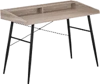Mid-Century Modern 48 Inch Taupe Computer Desk