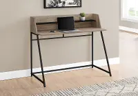 Mid-Century Modern 48 Taupe Computer Desk