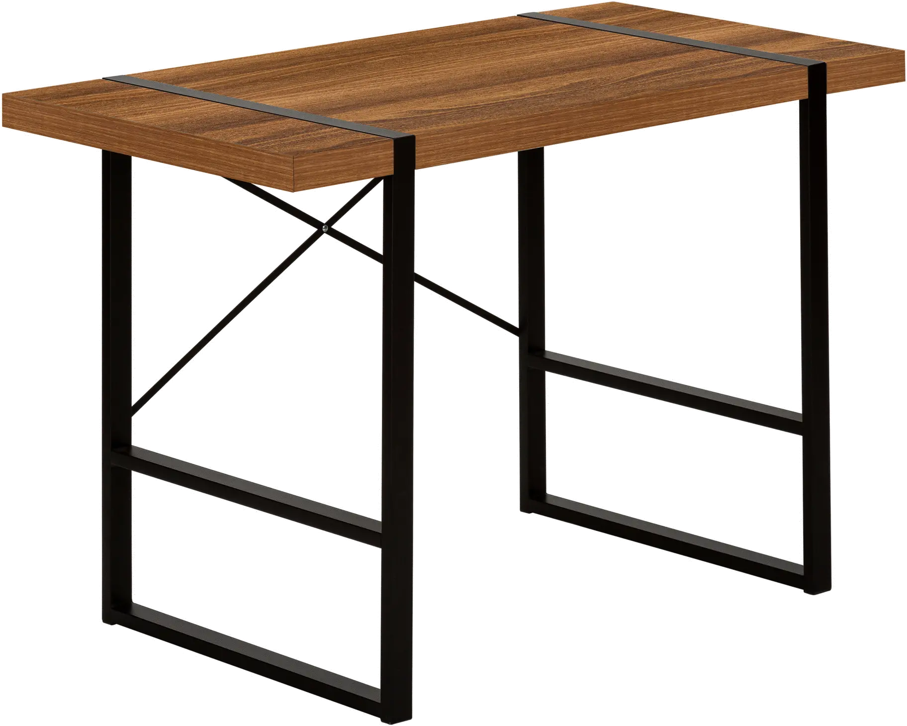 Industrial 48 Inch Walnut Computer Desk-2