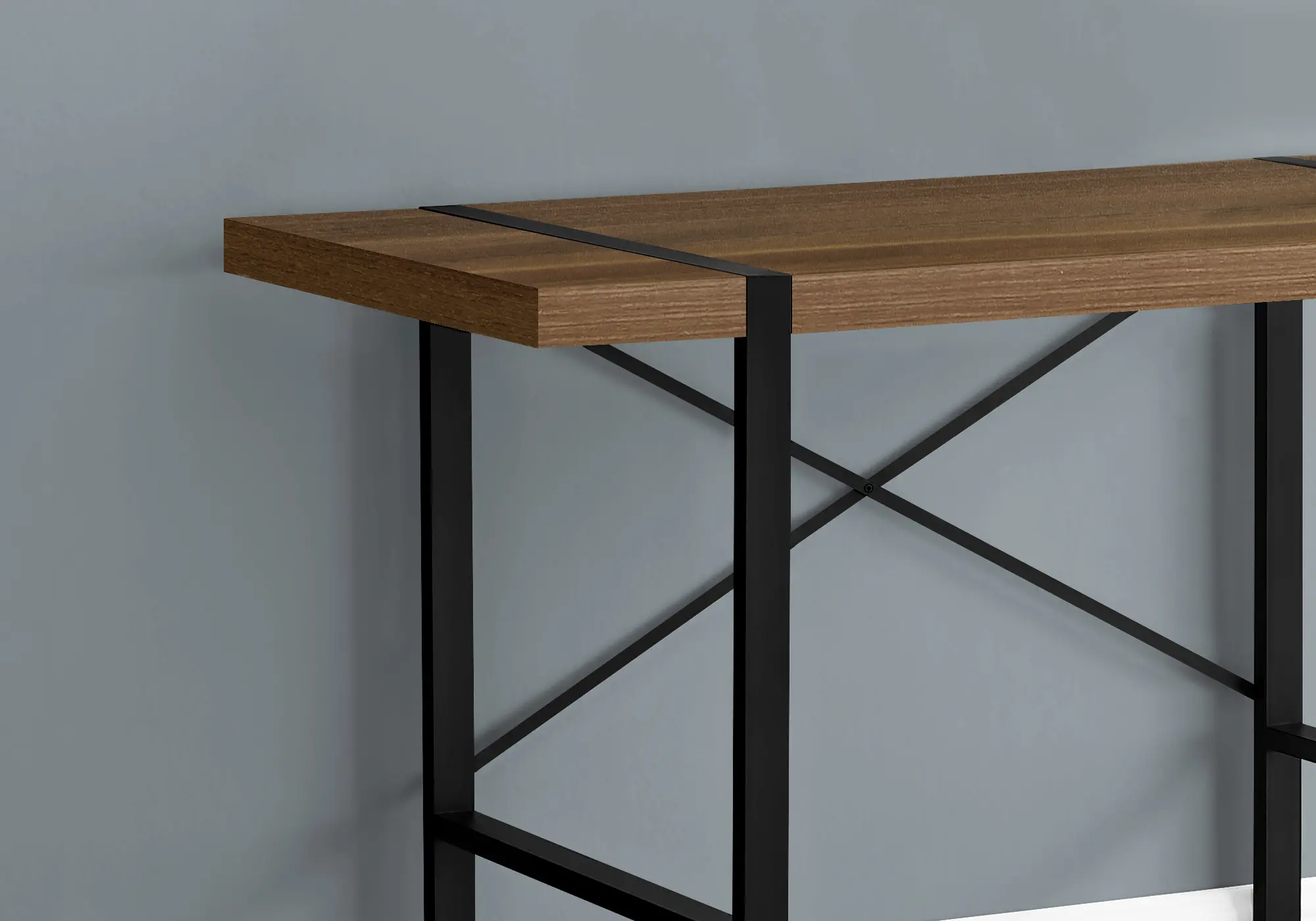 Industrial 48 Inch Walnut Computer Desk-3