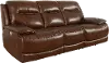 Colossus Brown Leather Power Reclining Sofa
