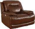 Colossus Brown Leather Power Recliner