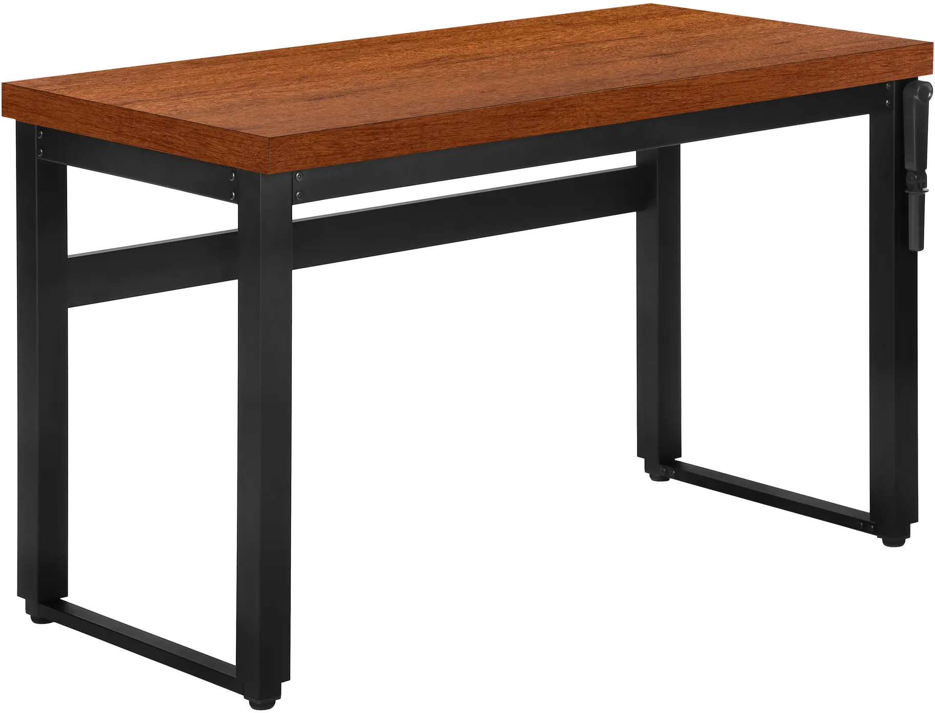 I 7676 Contemporary 48 Inch Cherry Adjustable Height Computer Desk-3