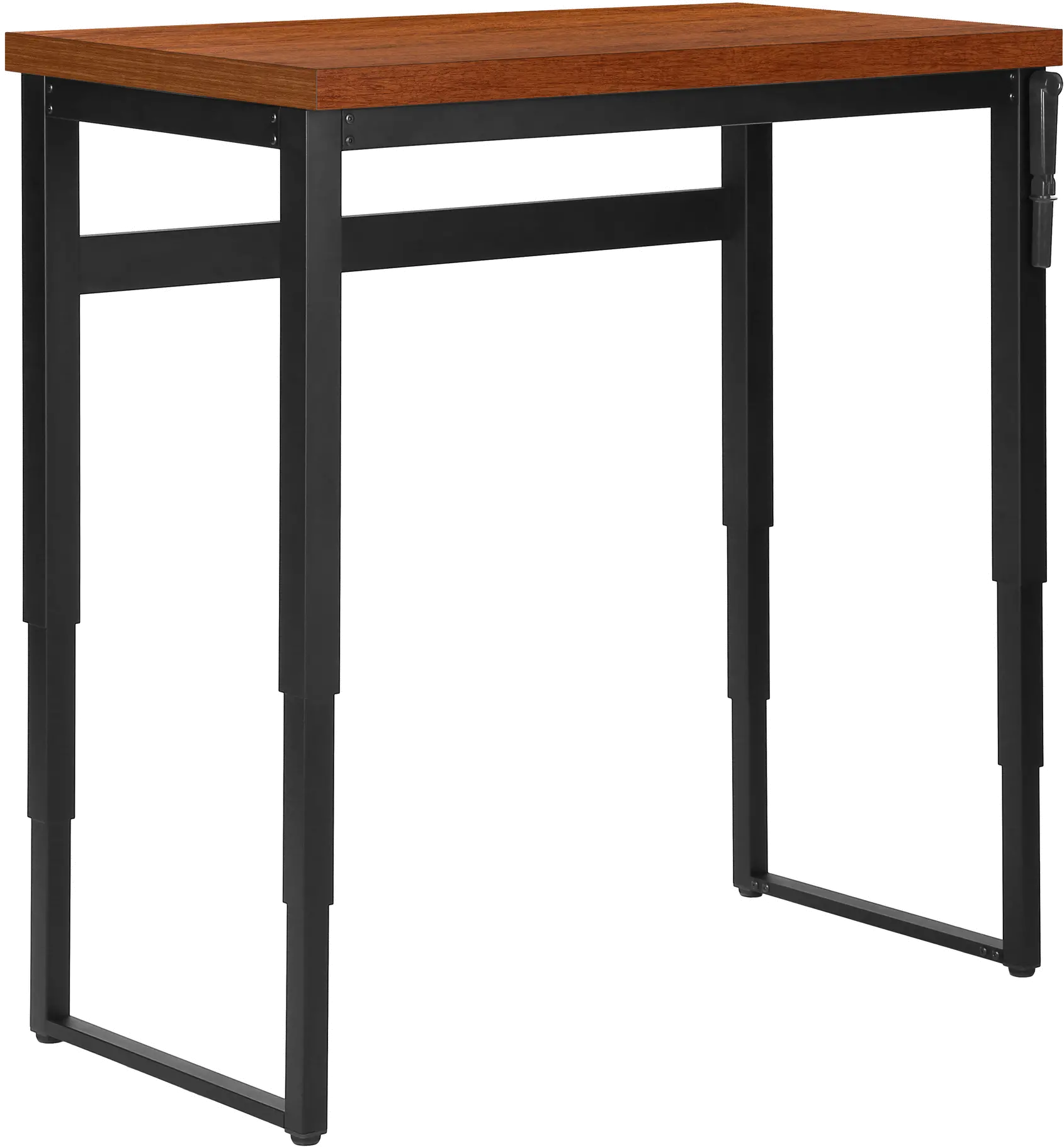 I 7676 Contemporary 48 Inch Cherry Adjustable Height Computer Desk-5