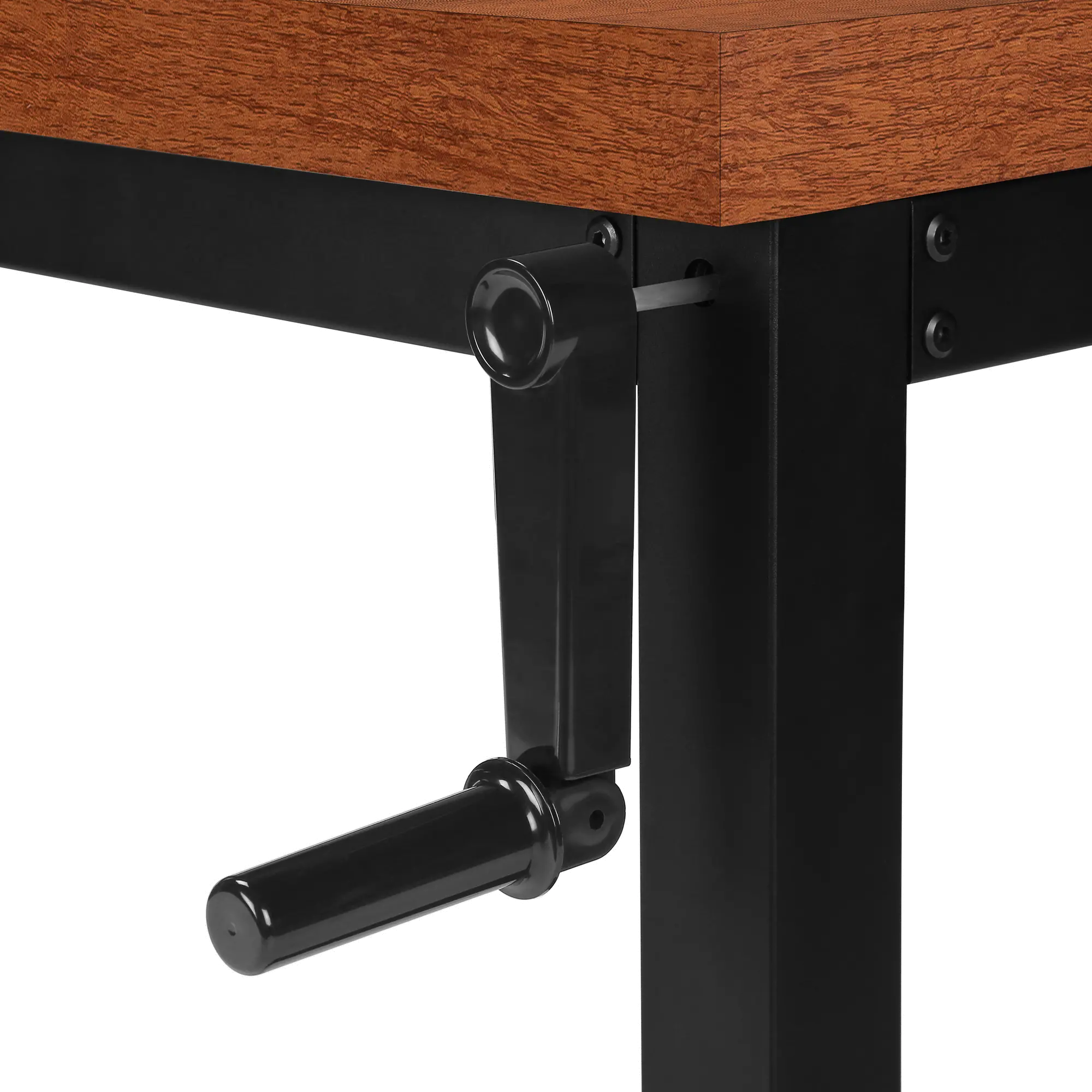 I 7676 Contemporary 48 Inch Cherry Adjustable Height Computer Desk-6