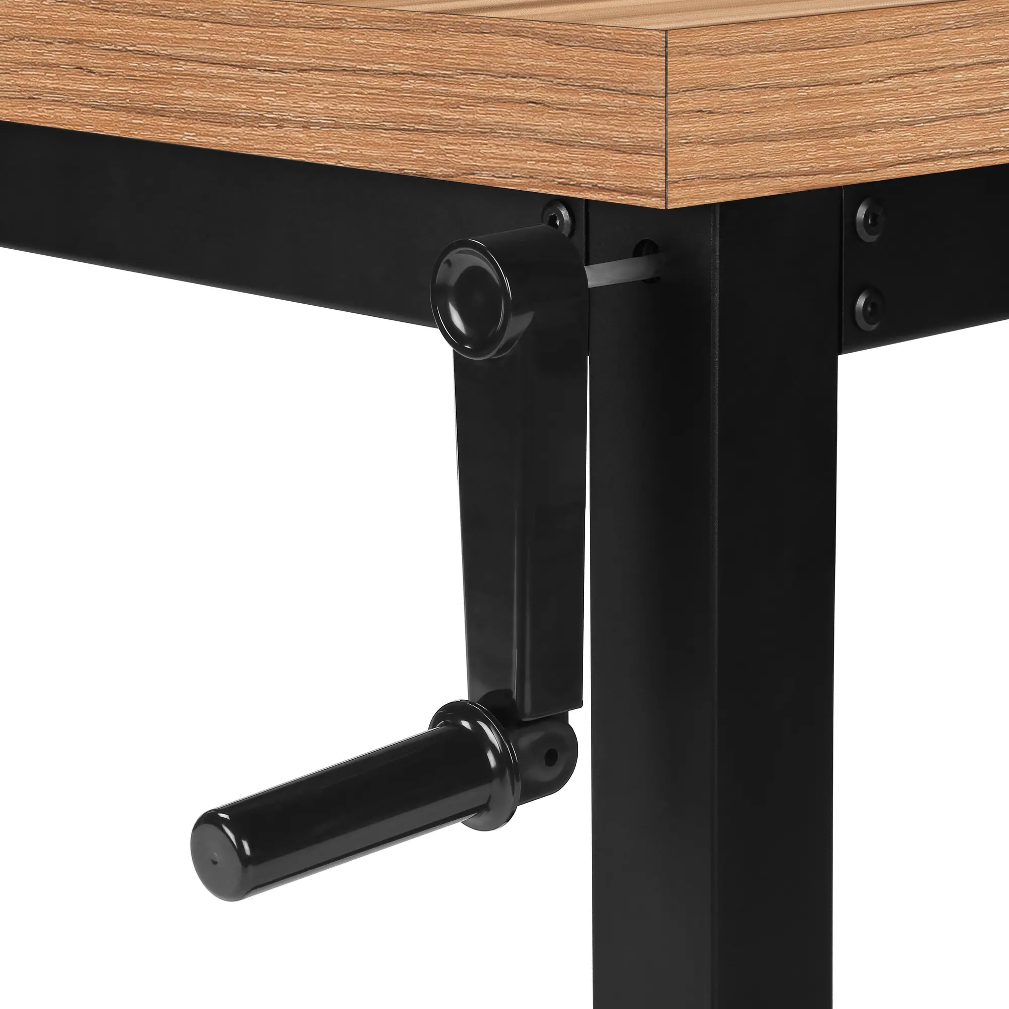 Contemporary 48 Inch Reclaimed Wood Adjustable Height Computer Desk-7