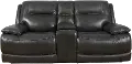Colossus Dark Gray Power Reclining Console Loveseat
