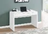 Modern 48 Inch Glossy White Computer Desk