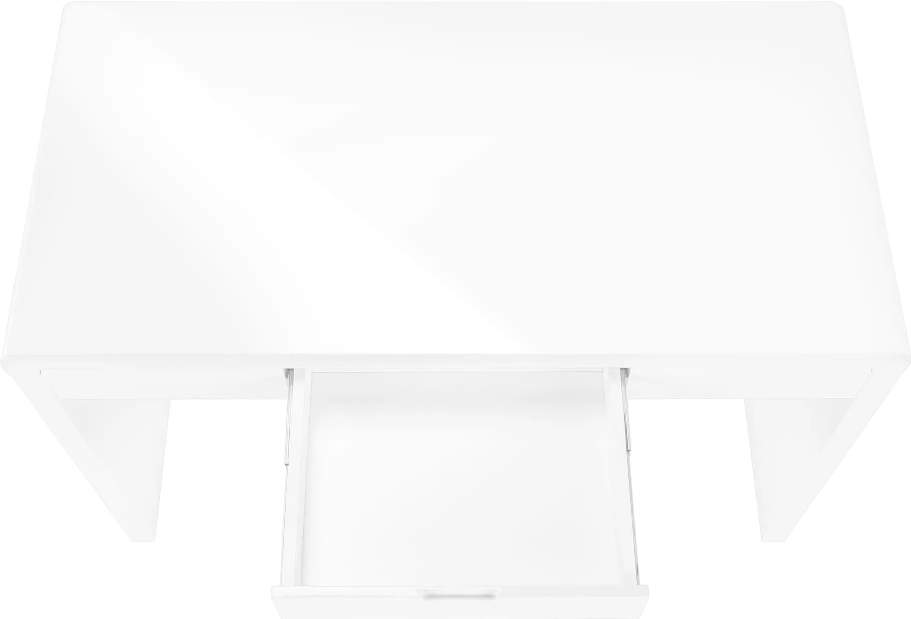 Modern 48 Inch Glossy White Computer Desk-3