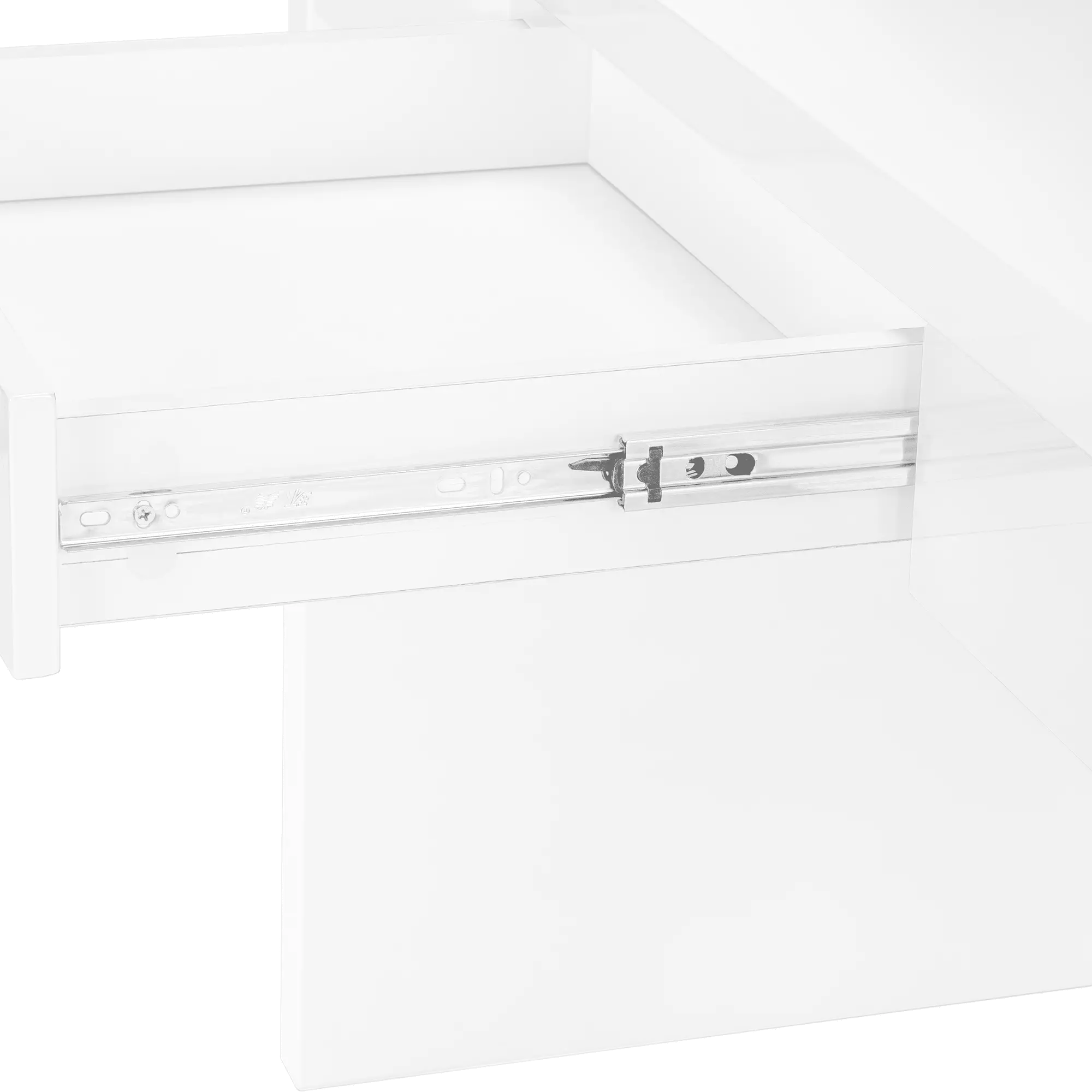 Modern 48 Inch Glossy White Computer Desk-4