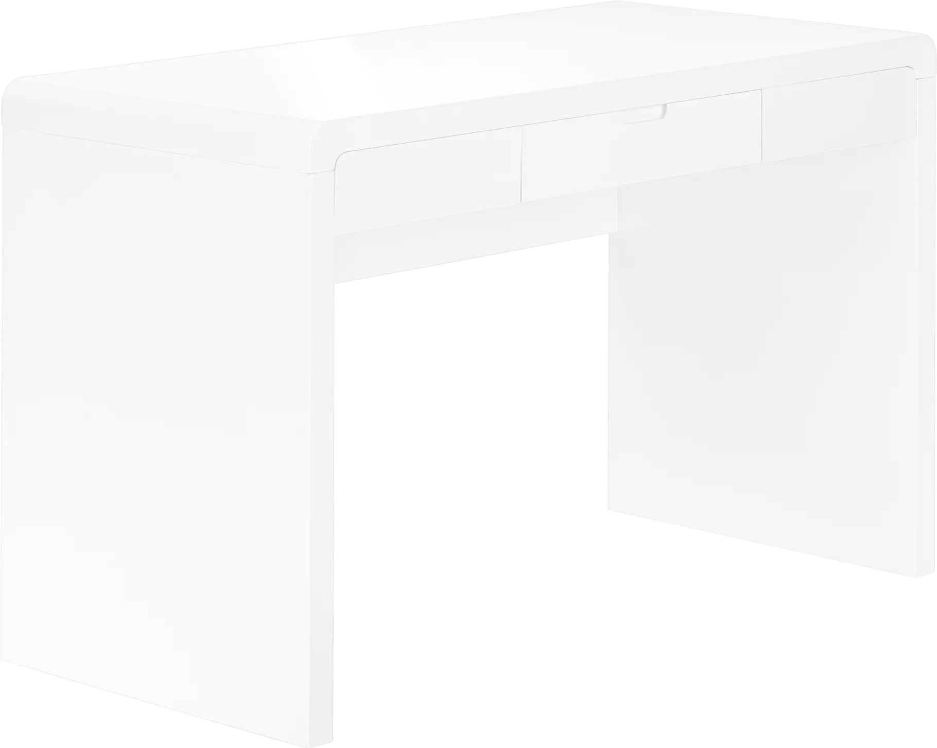 Modern 48 Inch Glossy White Computer Desk-7
