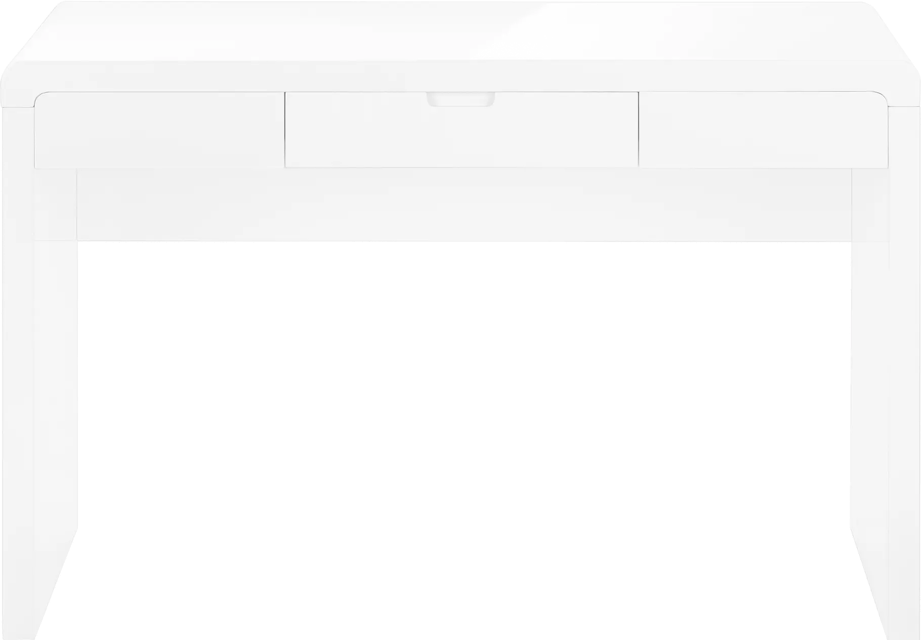 Modern 48 Inch Glossy White Computer Desk-8