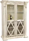 Clearance Martell Distressed Antique White Bar Cabinet