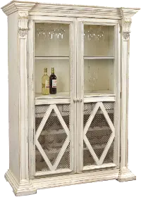 Martell Distressed Antique White Bar Cabinet