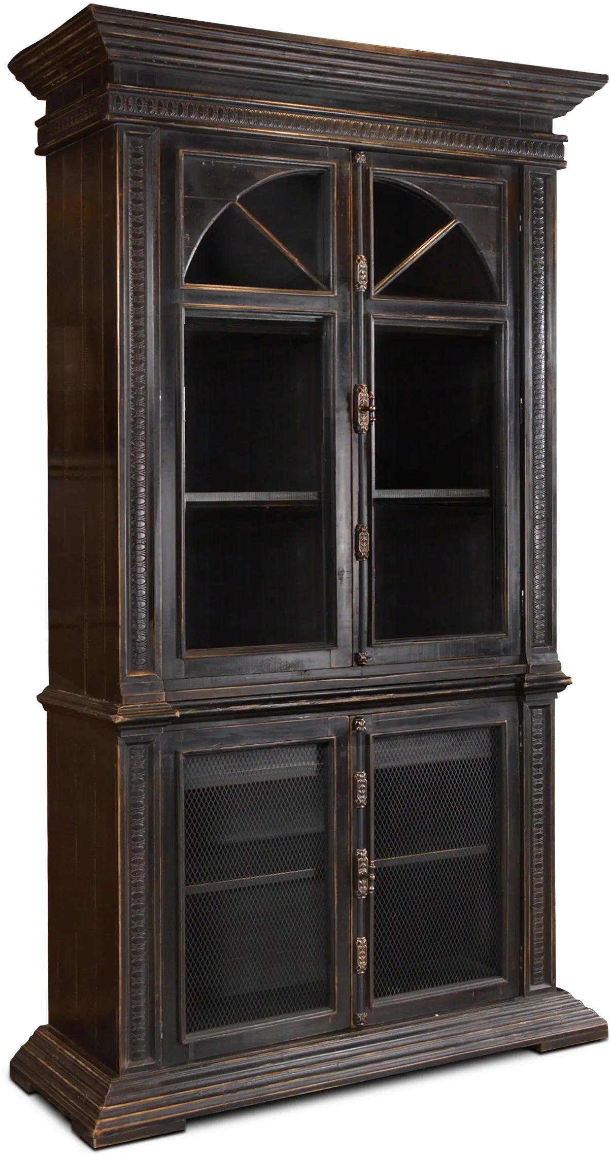 Palma Antique Black Display Cabinet-1