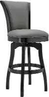 LCRABASIBLGR26 Raleigh Black Swivel Counter Height Stool