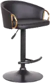 Solstice Black Swivel Adjustable Bar Stool