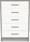 Palmetto Heights White and Gray Chest of Drawers